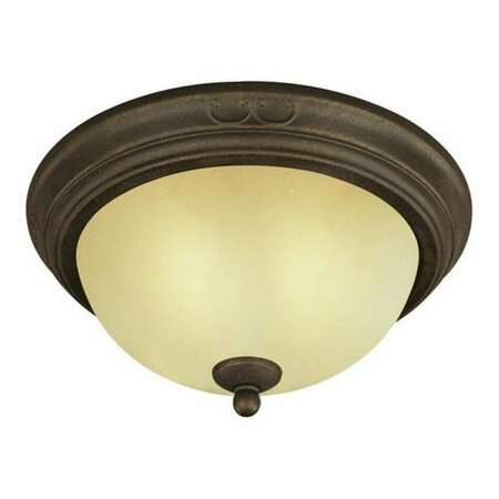 BRIGHTBOMB Two Light Indoor Flush Mount Ceiling Fixture - Ebony Bronze BR3276067